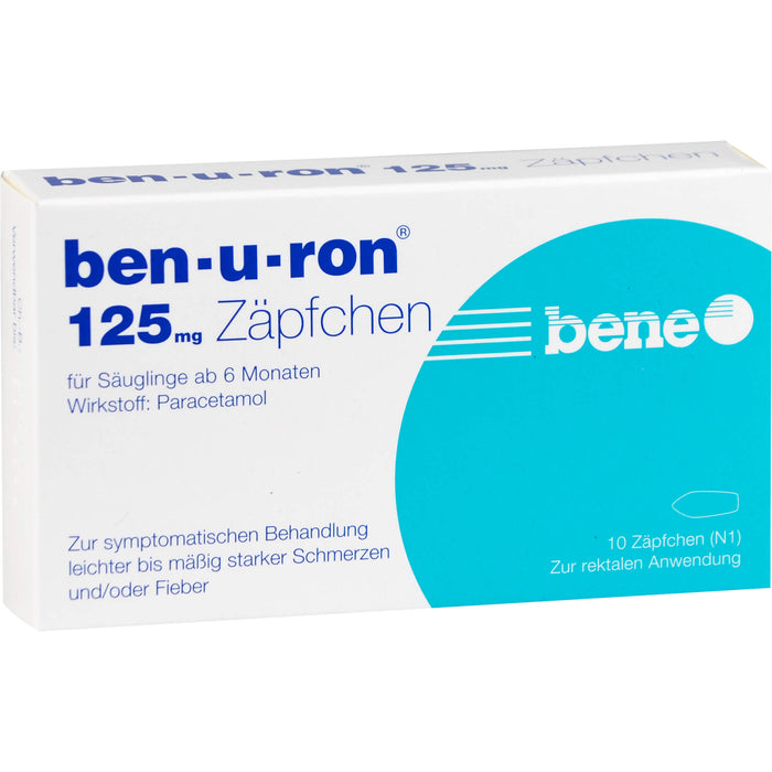 ben-u-ron 125 mg Zäpfchen, 10 St. Zäpfchen