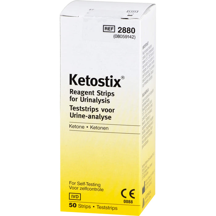 Ketostix Keton-Teststreifen zur Harnanalyse, 50 St. Teststreifen
