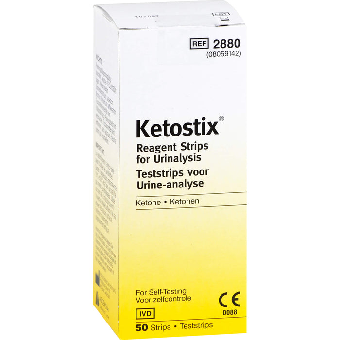 Ketostix Keton-Teststreifen zur Harnanalyse, 50 St. Teststreifen