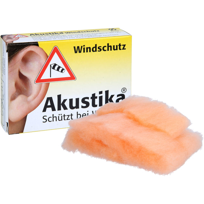 Akustika Windschutz Spezialwolle für das Ohr, 1 St. Packung