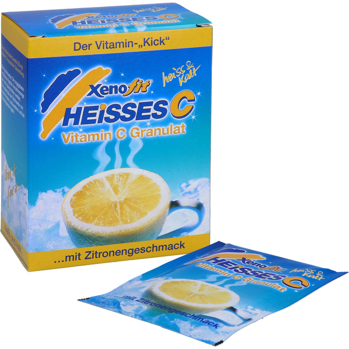 Xenofit Heißes C Vitamin C Granulat mit Zitronengeschmack, 10 St. Beutel