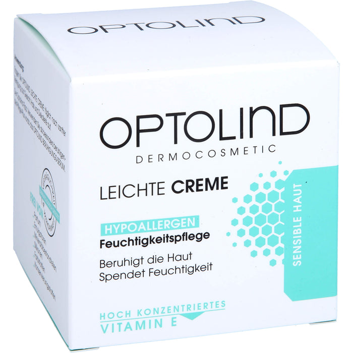 Optolind leichte Creme Feuchtigkeitscreme hypoallergen beruhigt die Haut und spendet Feuchtigkeit, 50 ml Creme