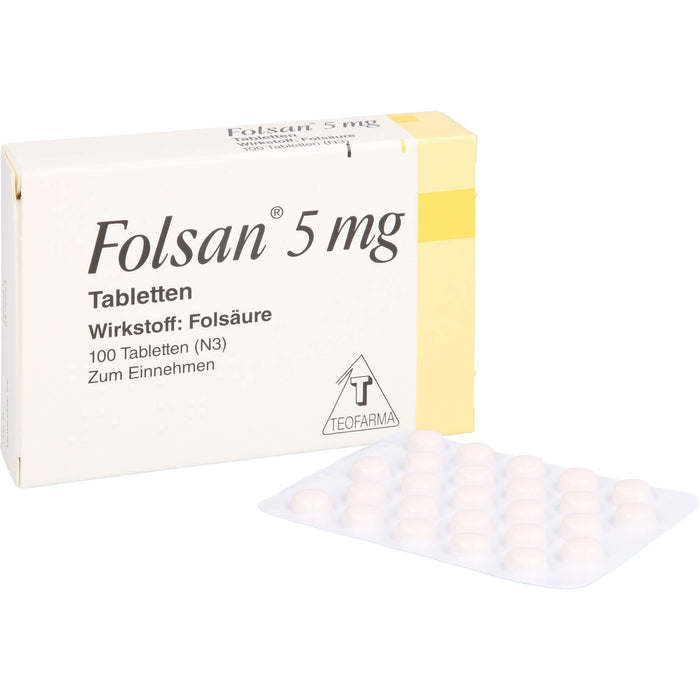 Folsan 5 mg Tabletten, 100 St. Tabletten
