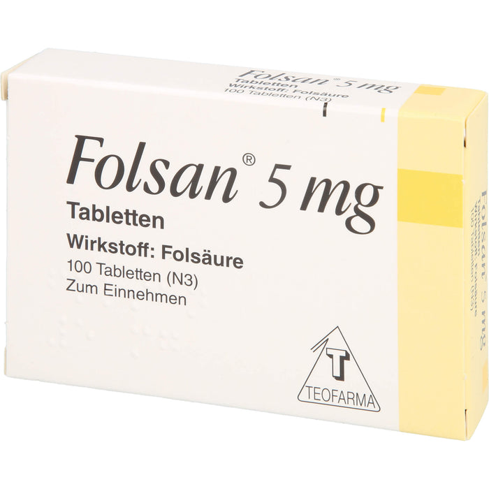 Folsan 5 mg Tabletten, 100 St. Tabletten