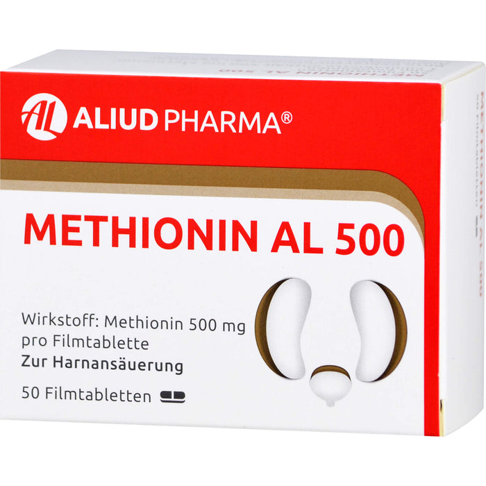 Methionin AL 500 Filmtabletten zur Harnansäuerung, 50 St. Tabletten