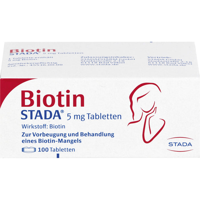 Biotin STADA 5 mg Tabletten, 100 St. Tabletten