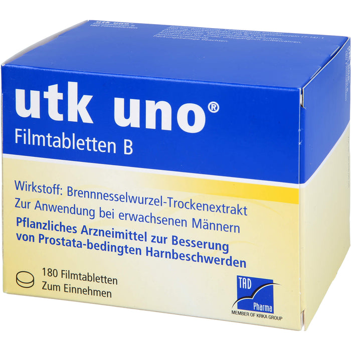 utk uno Filmtabletten zur Besserung von Prostata-bedingten Harnbeschwerden, 180 St. Tabletten