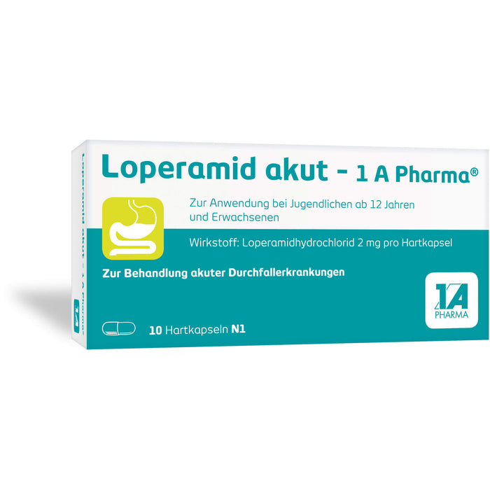 Loperamid akut - 1 A Pharma Hartkapseln, 10 St. Kapseln