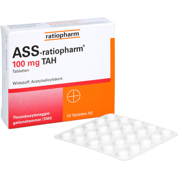 ASS-ratiopharm 100 mg TAH Tabletten, 50 St. Tabletten
