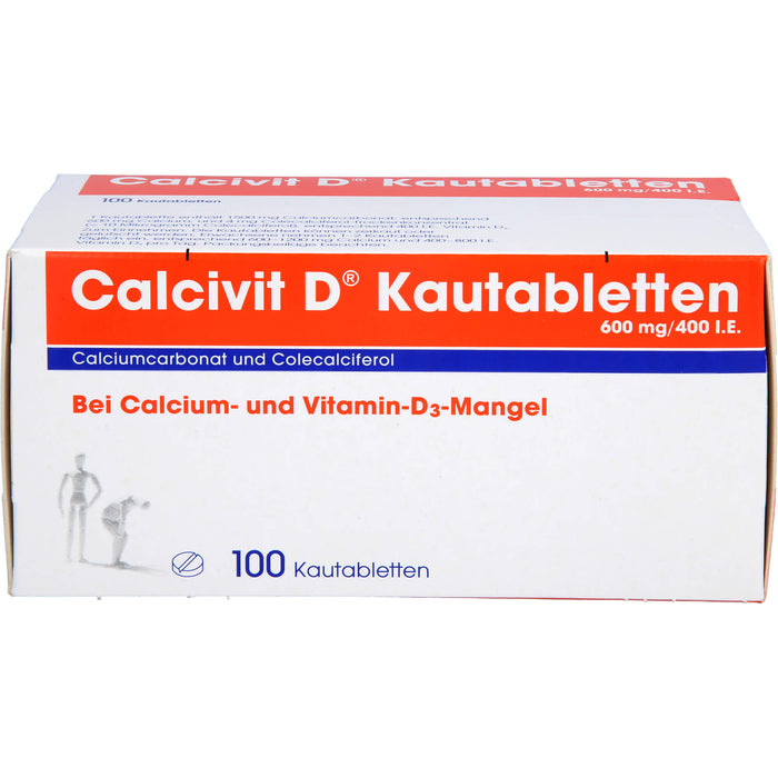 Calcivit D Kautabletten 600 mg/400 I.E., 100 St. Tabletten