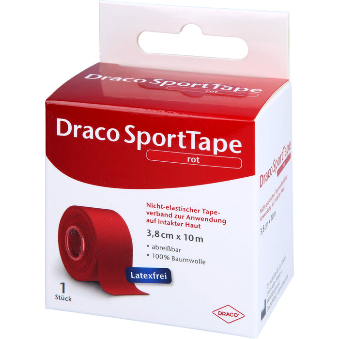 Dracotapeverband 10mx3,8cm rot, 1 St VER