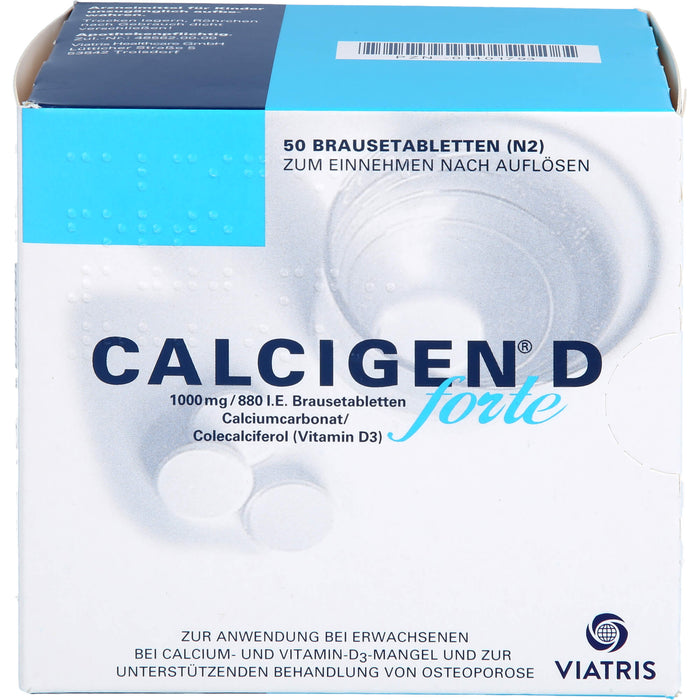 CALCIGEN D forte 1000 mg/880 I.E. Brausetabletten, 50 St BTA