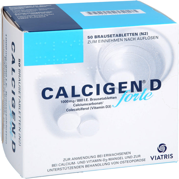 CALCIGEN D forte 1000 mg/880 I.E. Brausetabletten, 50 St BTA