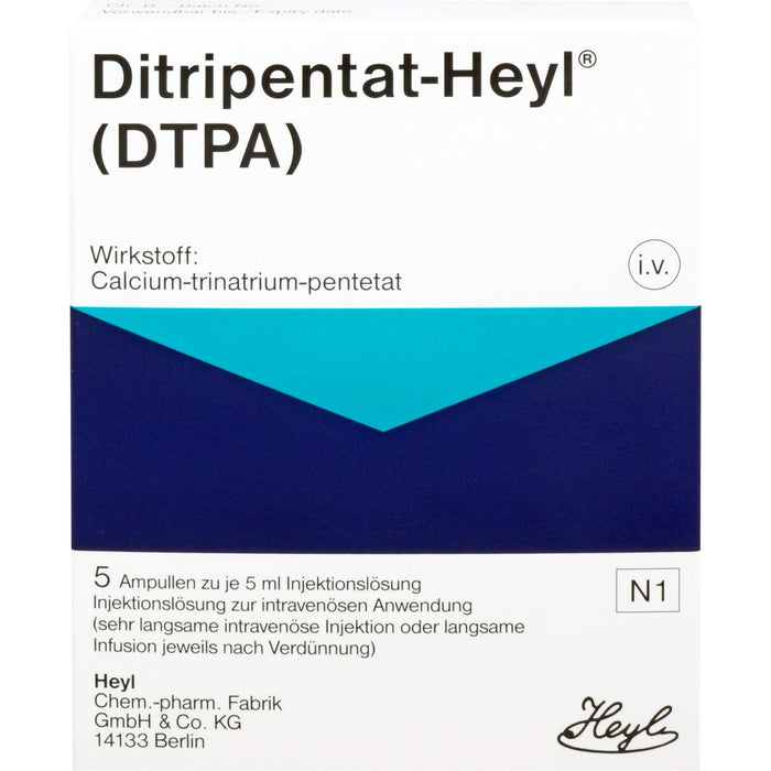 Ditripentat-Heyl (DTPA) Injektionslösung, 5 ml Lösung