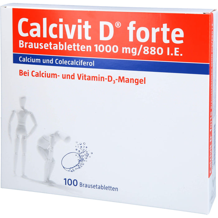 Calcivit D forte Brausetabletten 1000 mg/880 I.E., 100 St. Tabletten