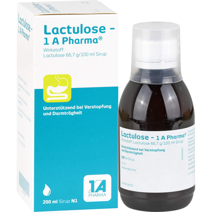Lactulose - 1 A Pharma Sirup bei Verstopfung, 200 ml Lösung