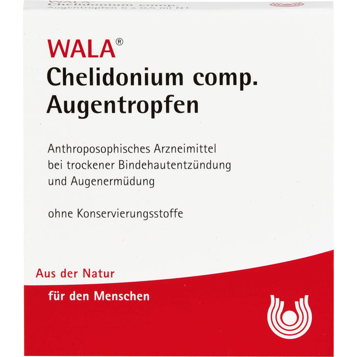WALA Chelidonium comp Augentropfen bei trockenen, ermüdeten Augen, 5 St. Lösung