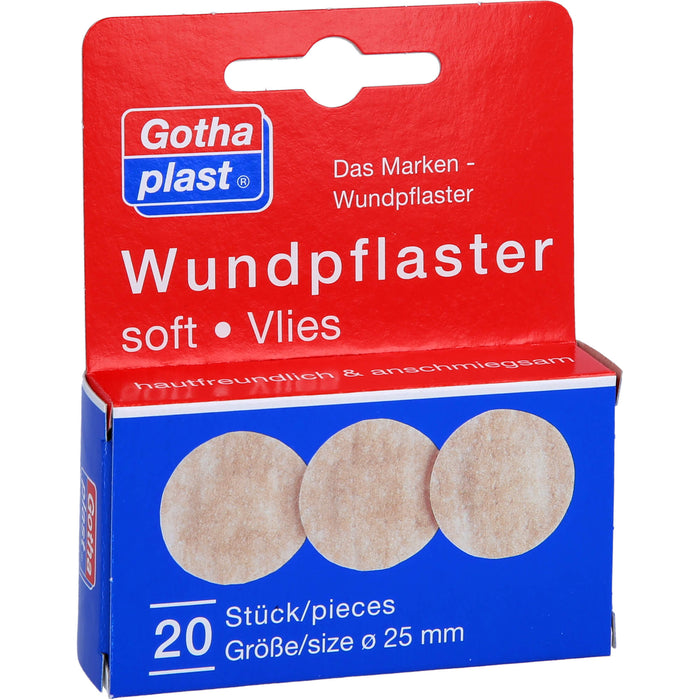 Gothaplast Wundpflaster soft Vlies Ø 25 mm, 20 St. Pflaster