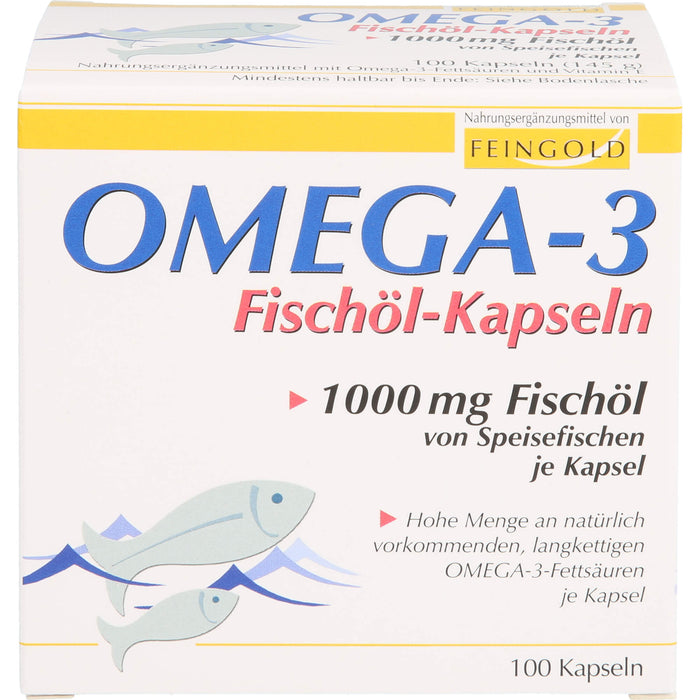 FEINGOLD Omega 3 Fischöl Kapseln, 100 St. Kapseln