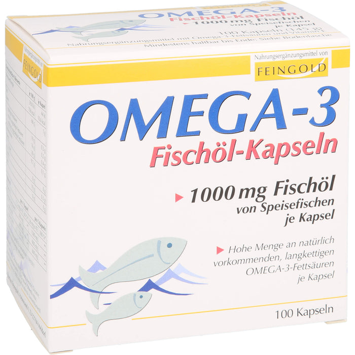 FEINGOLD Omega 3 Fischöl Kapseln, 100 St. Kapseln