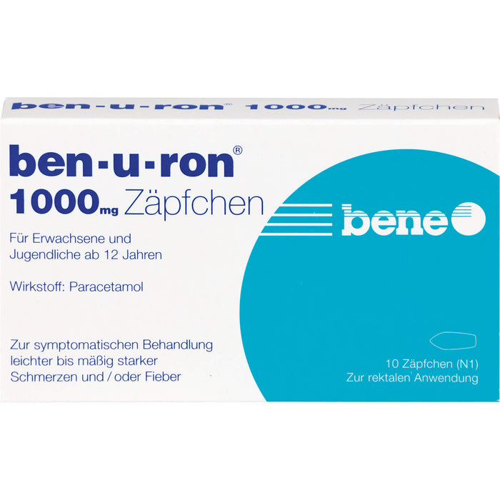 ben-u-ron 1000 mg Zäpfchen, 10 St. Zäpfchen