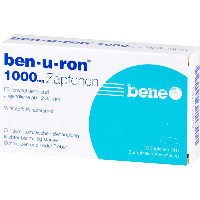 ben-u-ron 1000 mg Zäpfchen, 10 St. Zäpfchen