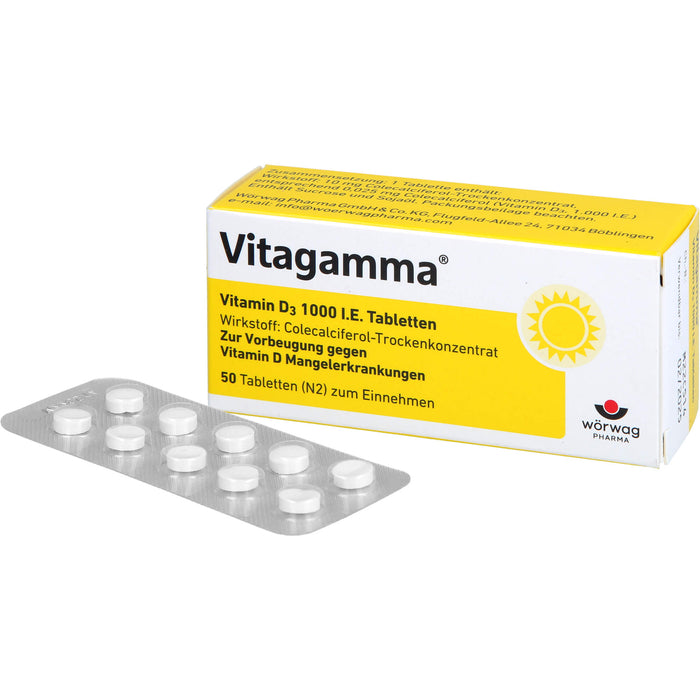 Vitagamma Vitamin D3 1000 I.E. Tabletten, 50 St TAB