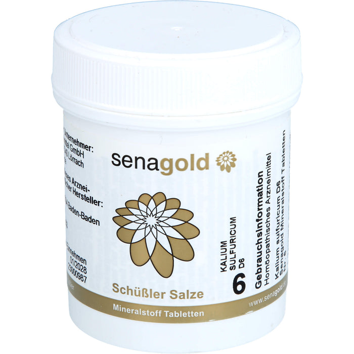 Senagold Schüßler Salze Nr. 6 Kalium sulfuricum D6 Tabletten, 400 St. Tabletten