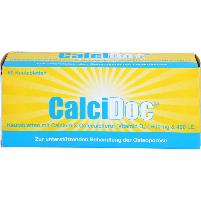 CalciDoc Kautabletten zur unterstützenden Behandlung der Osteoporose, 60 St. Tabletten