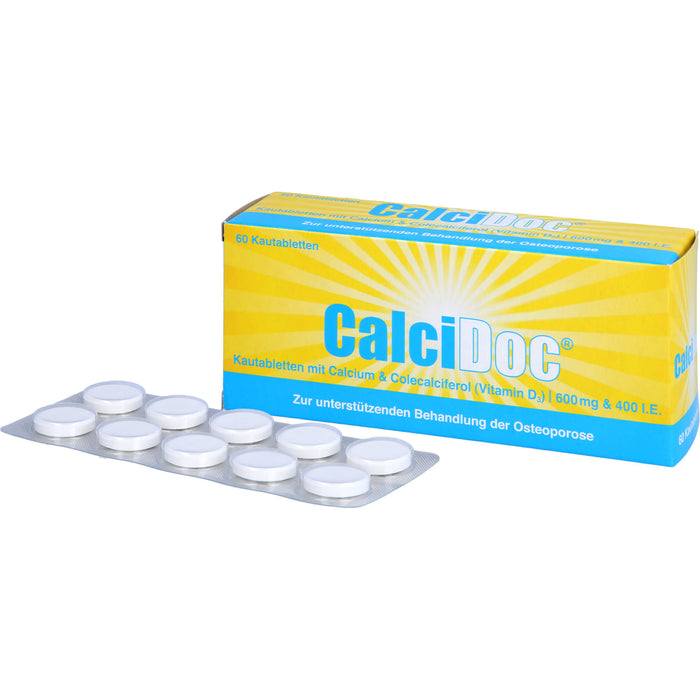 CalciDoc Kautabletten zur unterstützenden Behandlung der Osteoporose, 60 St. Tabletten