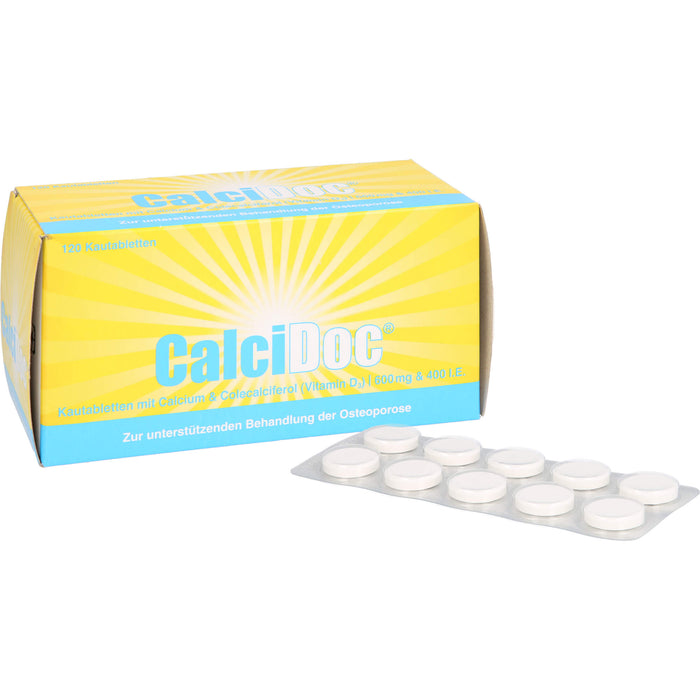 CalciDoc, 600 mg/400 I.E. Kautabletten, 120 St KTA