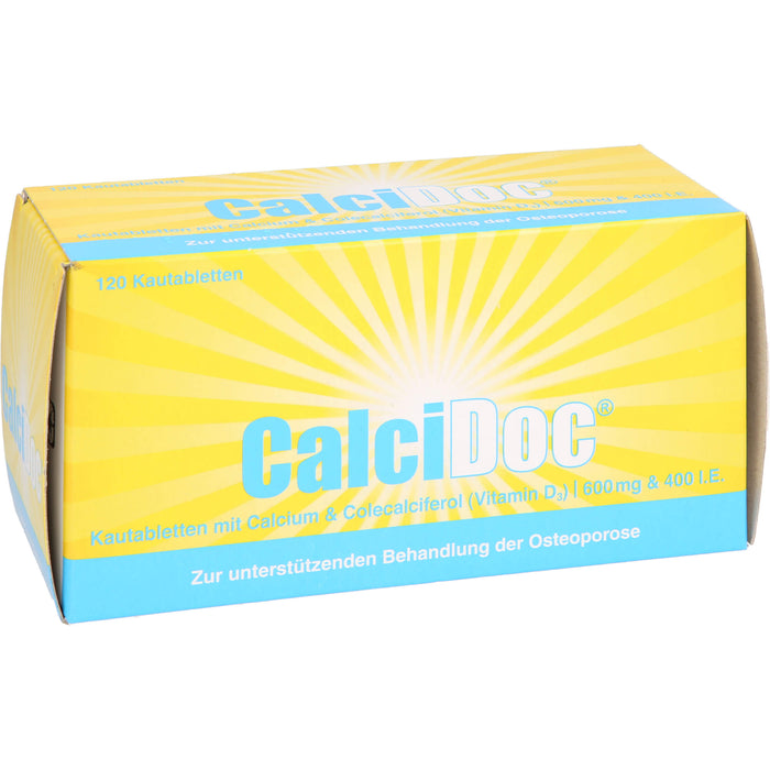 CalciDoc, 600 mg/400 I.E. Kautabletten, 120 St KTA