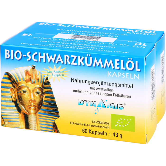 DYNAMIS Bio Schwarzkümmelöl ägyptisch Kapseln, 120 St. Kapseln