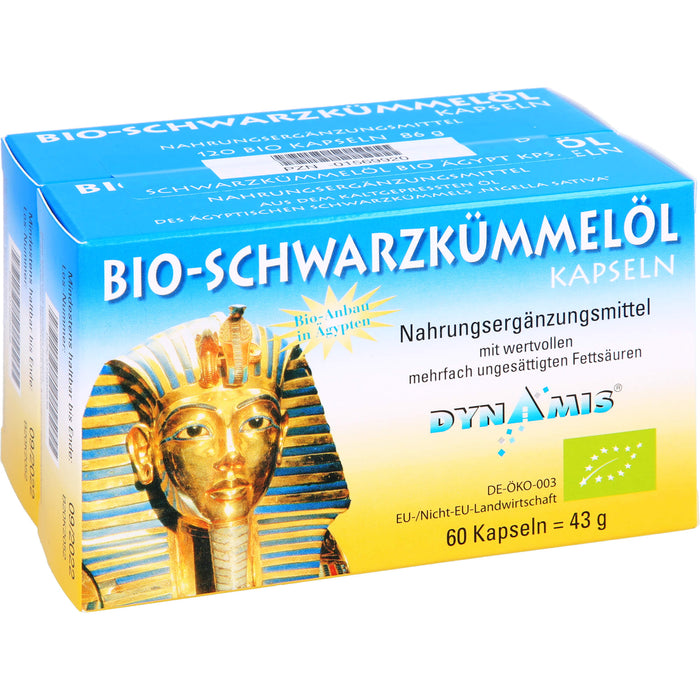 DYNAMIS Bio Schwarzkümmelöl ägyptisch Kapseln, 120 St. Kapseln