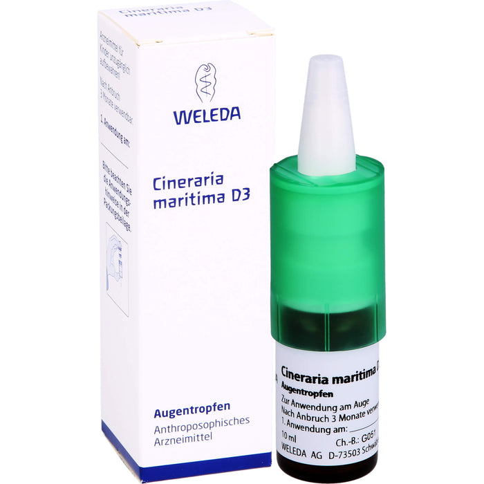 WELEDA Cineraria maritima D3 Augentropfen, 10 ml Lösung