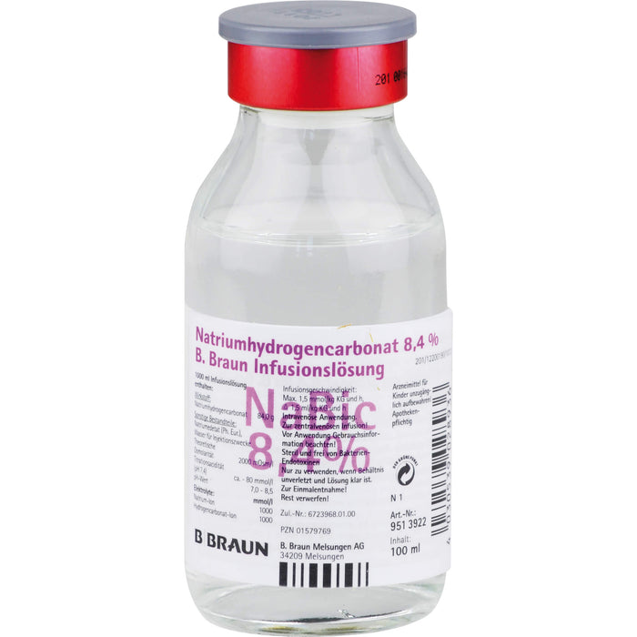 Natriumhydrogencarbonat 8,4% B. Braun Infusionslösung, 100 ml Lösung
