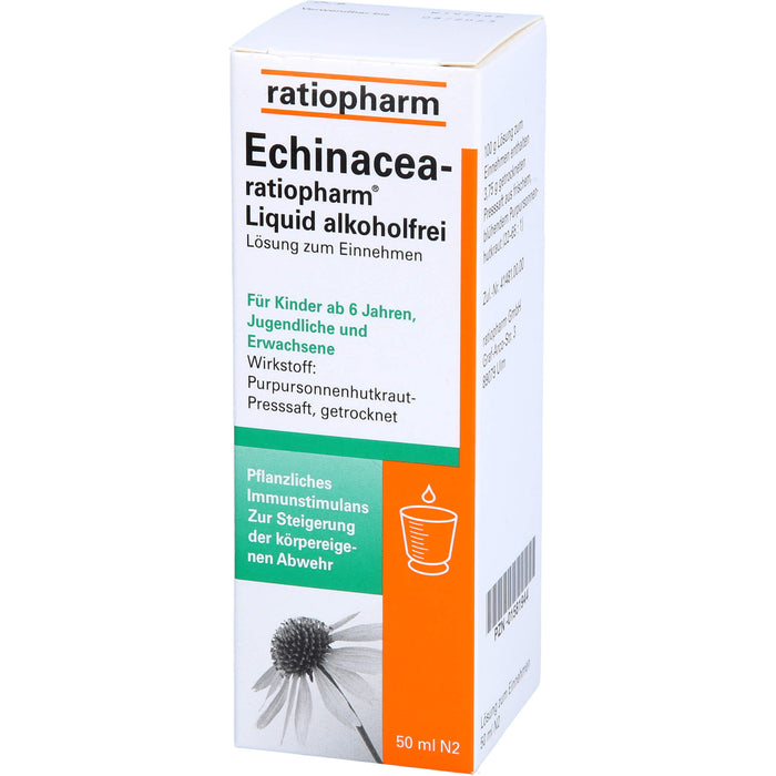 Echinacea-ratiopharm Liquid alkoholfrei, 50 ml Lösung