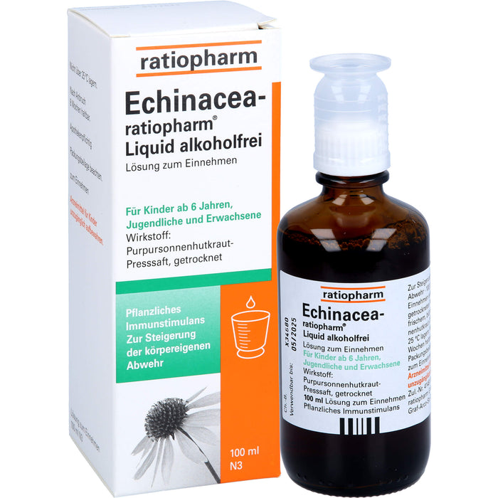 Echinacea-ratiopharm Liquid alkoholfrei, 100 ml Lösung