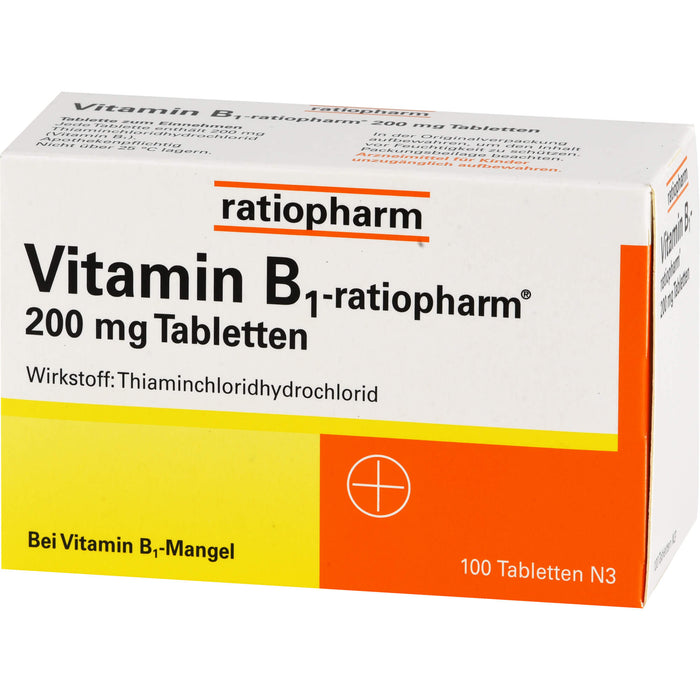 Vitamin B1-ratiopharm 200 mg Tabletten, 100 St. Tabletten