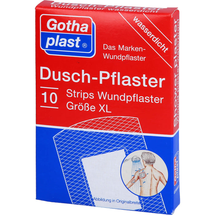 Gothaplast Duschpflaster Strips Wundpflaster Größe XL wasserdicht, 10 St. Pflaster