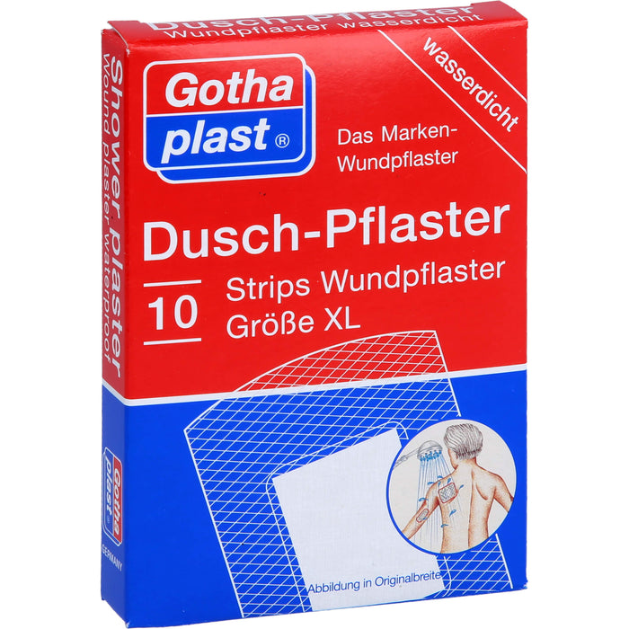 Gothaplast Duschpflaster Strips Wundpflaster Größe XL wasserdicht, 10 St. Pflaster