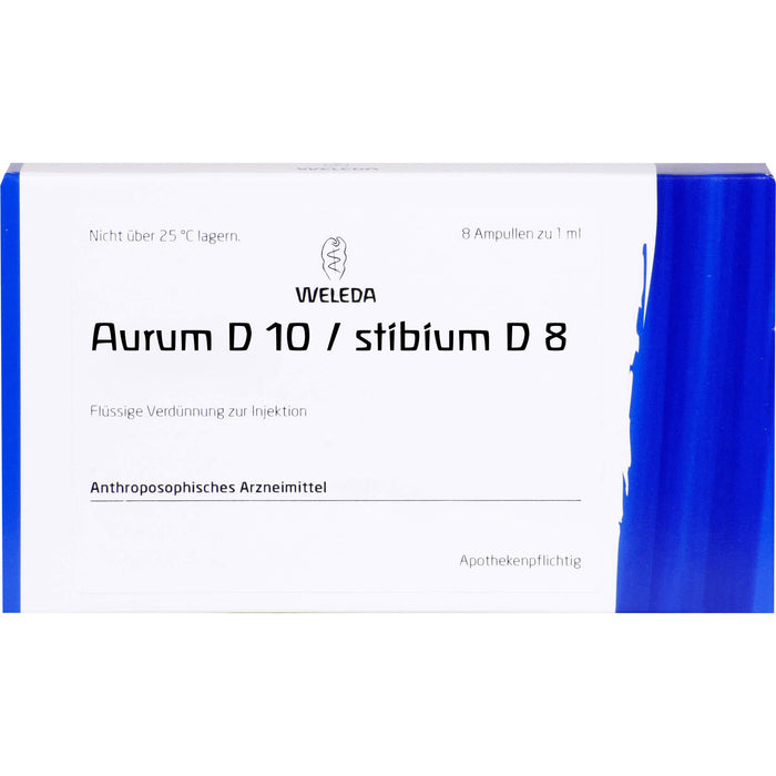WELEDA Aurum D10/Stibium D8 flüssige Verdünnung, 8 St. Ampullen