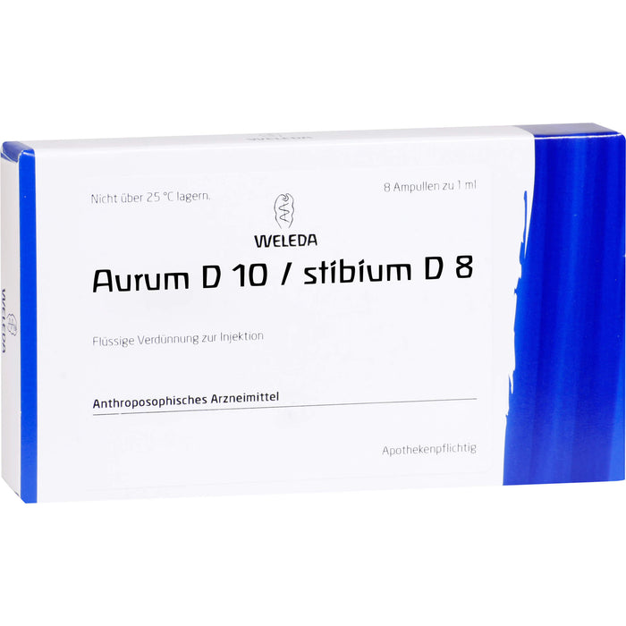 WELEDA Aurum D10/Stibium D8 flüssige Verdünnung, 8 St. Ampullen