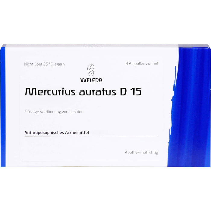 Mercurius auratus D15 Weleda Amp., 8X1 ml AMP