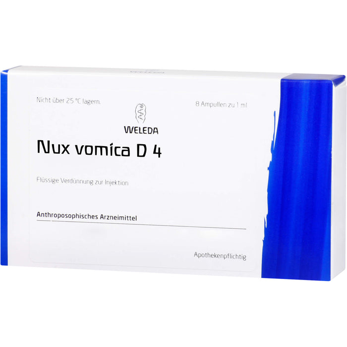 WELEDA Nux vomica D4 flüssige Verdünnung, 8 St. Ampullen