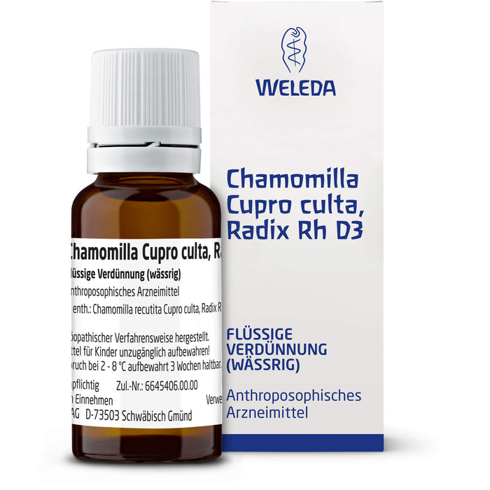 Chamomilla Cupro culta Radix Rh D3 Weleda Dil., 20 ml DIL