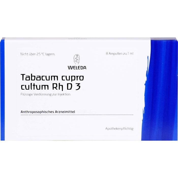 Tabacum Cupro cultum Rh D3 Weleda Amp., 8X1 ml AMP