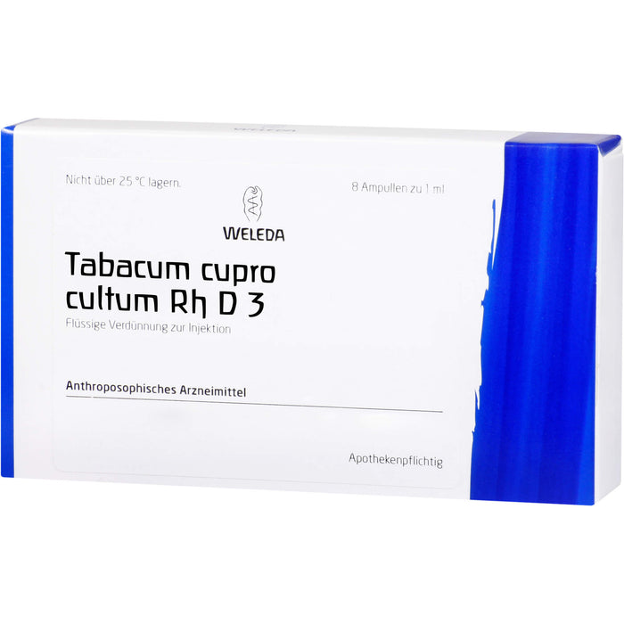 Tabacum Cupro cultum Rh D3 Weleda Amp., 8X1 ml AMP