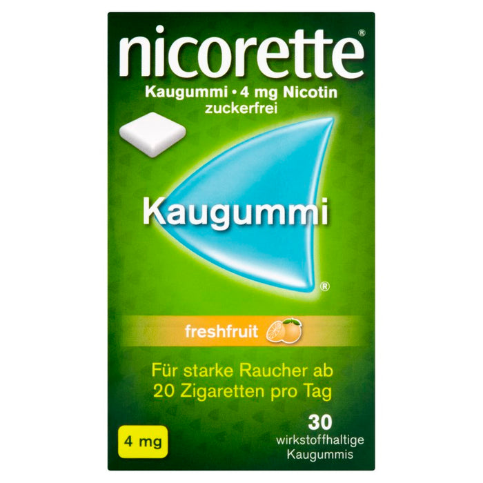 nicorette 4 mg freshfruit Kaugummi, 30 St. Kaugummi