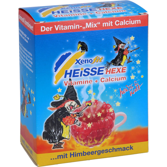 Xenofit Heiße Hexe Vitamine + Calcium Pulver mit Himbeergeschmack, 10 St. Beutel
